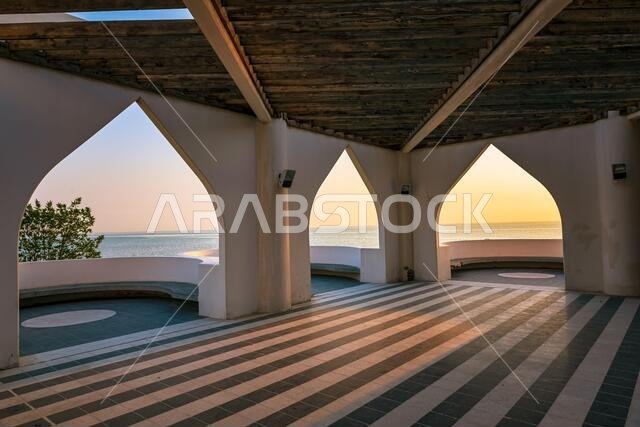 Frame within frame sea side view in Khobar Saudi Arabia