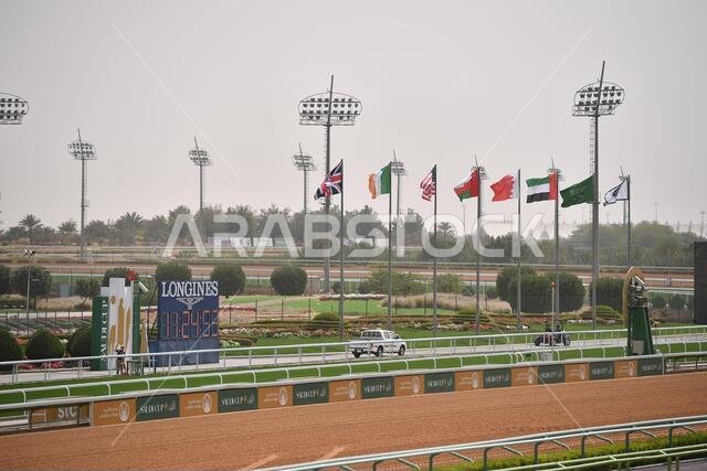Riyadh, Saudi Arabia. 29th Feb, 2020. The track is set for the inaugural Saudi Cup, set to feature the world's richest race with a prize purse of $20 million Credit: Feroz Khan/Alamy Live News