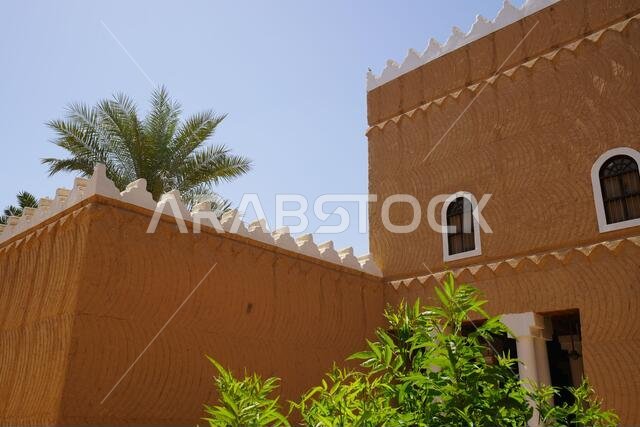 الرياض - الرياض / المملكة العربية السعودية - 7 مارس 2020: منظر لقصر المربع، وهو مبنى تاريخي