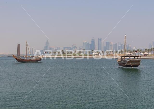 Located at the Eastern side of the Corniche, the Dhow Harbour is one of the main landmarks of Doha, and show a full display of traditional boats