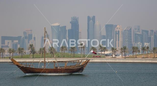 Located at the Eastern side of the Corniche, the Dhow Harbour is one of the main landmarks of Doha, and show a full display of traditional boats