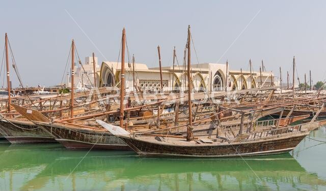Located at the Eastern side of the Corniche, the Dhow Harbour is one of the main landmarks of Doha, and show a full display of traditional boats