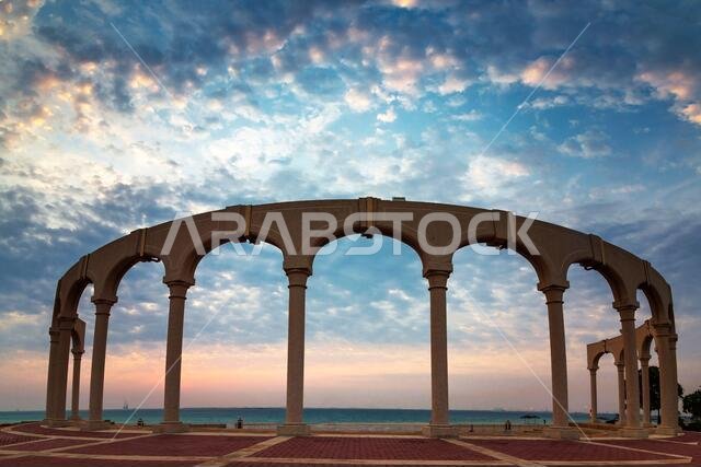 Morning view in Fanateer Beach - Al Jubail City,Saudi Arabia. Morning view in Fanateer Beach - Al Jubail City,Saudi Arabia.