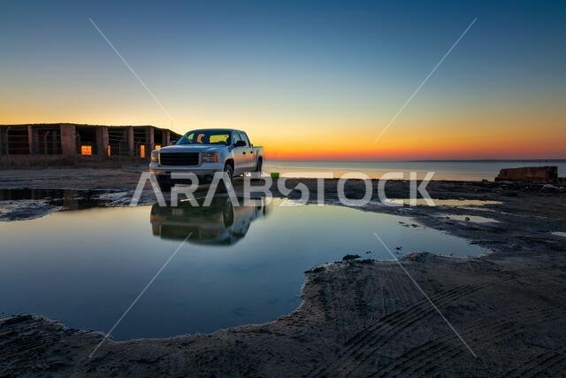 Sunrise view in Uqair port -Eastern Province, Saudi Arabia.