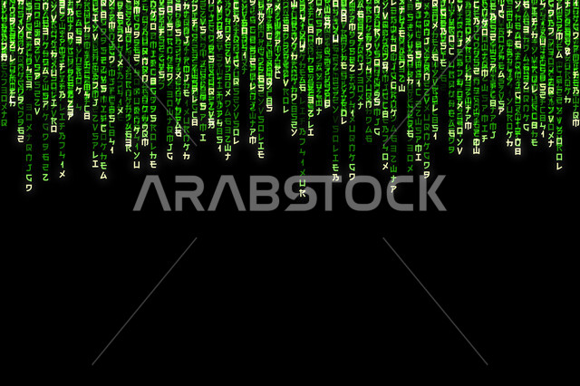 خلفية مصفوفة ترميز ، خلفيات ، بيانات رقمية ، أكواد و خوارزميات ، لغات البرمجة ،  تطوير و بناء المواقع و التطبيقات الالكترونية ، هاكر ، خلايا إلكترونية هولوجرامية ، خلفية رقمية تكنولوجية