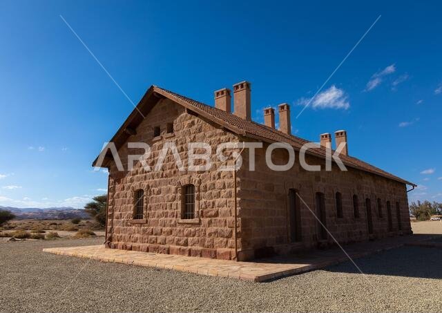 Hejaz railway station workshop building in Madain Saleh, Al Madinah Province, Alula, Saudi Arabia
