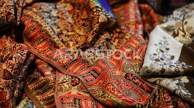 fine fabrics in the oriental markets