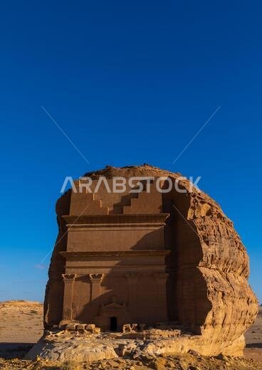 Qasr al-Farid tomb of Lihyan son of Kuza in Madain Saleh, Al Madinah Province, Alula, Saudi Arabia