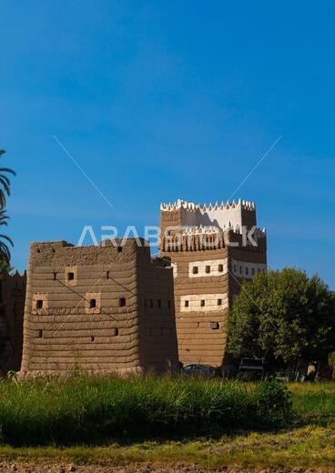 Traditional old multi-storey mud house, Najran Province, Najran, Saudi Arabia