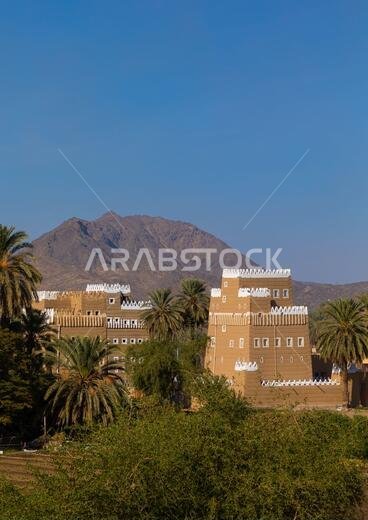 بيوت طينية تقليدية قديمة متعددة الطوابق، محافظة نجران، نجران، المملكة العربية السعودية