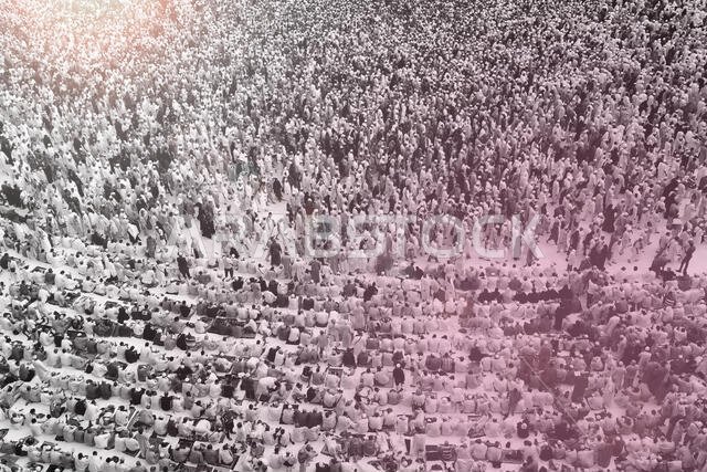 MECCA, SAUDI ARABIA, September 2016 - Muslim pilgrims from all over the world gathered to perform Umrah or Hajj at the Haram Mosque in Mecca