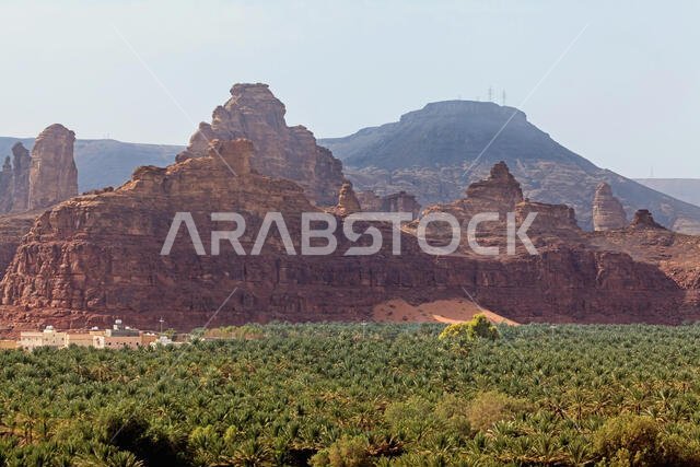 Mountain landscape view from Al-Ula city, Saudi Arabia