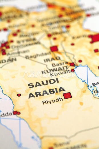 المملكة العربية السعودية على خريطة العالم