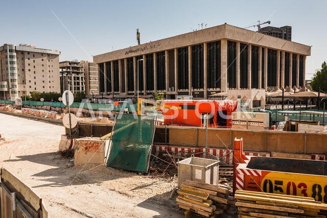 Riyadh Metro project construction area in the Al Murabba neighborhood near the State Office of Education, Riyadh