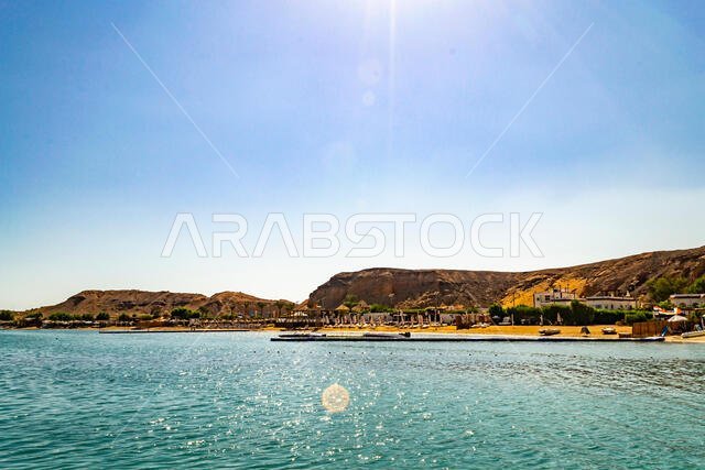 View of  Sharm-el-Sheikh, Egypt from the sea, Naama Bay