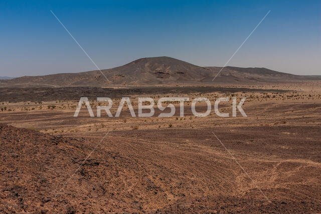 منظر جوي لحقل حرة كشب البركاني، منطقة مكة المكرمة، المملكة العربية السعودية