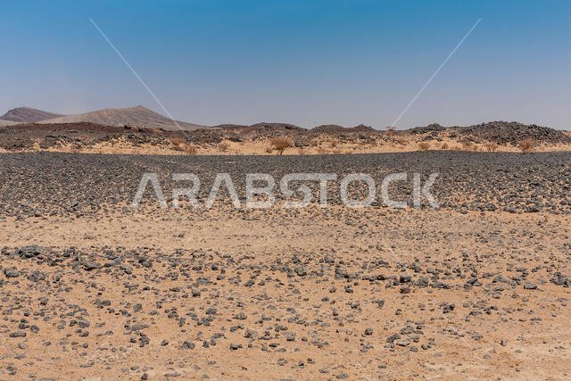 حقل الحمم البركانية في حرة كشب بالقرب من أم الدوم، المملكة العربية السعودية