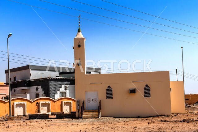 مسجد جماعي في مستوطنة صغيرة في حرة كشب بالقرب من أم الدوم، منطقة مكة المكرمة، المملكة العربية السعودية