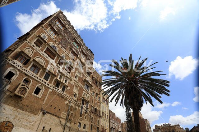 منظر لمدينة المباني القديمة في العاصمة اليمنية صنعاء في 28 سبتمبر 2019.
