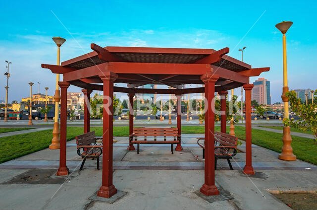 Morning view in Alkhobar Corniche area Saudi Arabia. City : Khobar, Country : Saudi Arabia. Clicked on 25th October 2019.