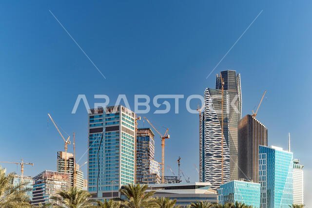 KAFD - King Abdullah Financial District views in Riyadh, Saudi Arabia