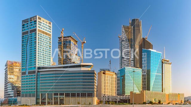 KAFD - King Abdullah Financial District views in Riyadh, Saudi Arabia