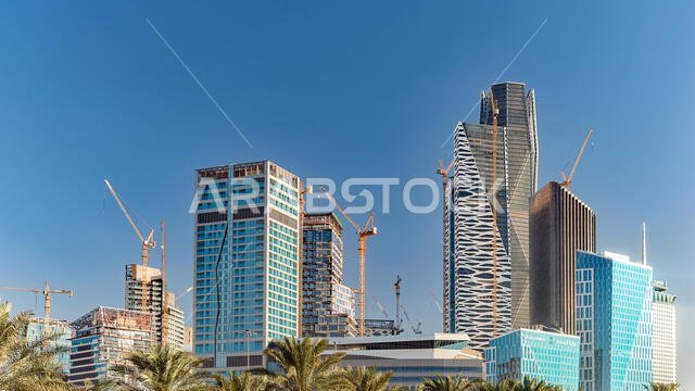 KAFD - King Abdullah Financial District views in Riyadh, Saudi Arabia