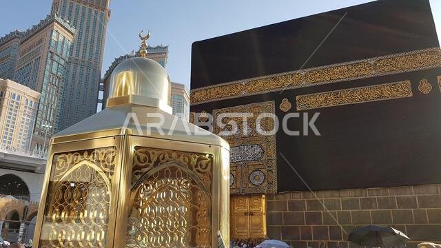MECCA, SAUDI ARABIA, September 2016 - Muslim pilgrims from all over the world gathered to perform Umrah or Hajj at the Haram Mosque in Mecca, Saudi Ar
