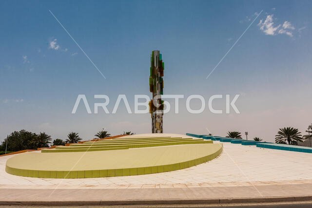 شعار جامعة الملك عبد الله للعلوم والتقنية كما يُرى من الأرض، ثول، المملكة العربية السعودية
