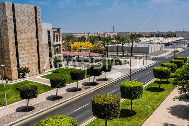 The Exploration Avenue in the King Abdullah University of Science and Technology campus, Thuwal, Saudi Arabia