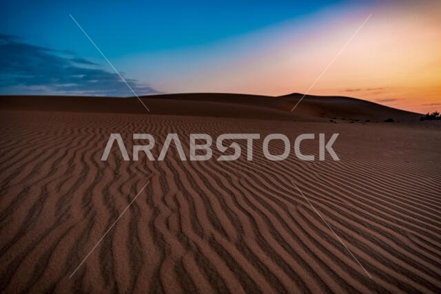 منظر طبيعي صحراوي خلاب في الدمام، المملكة العربية السعودية
