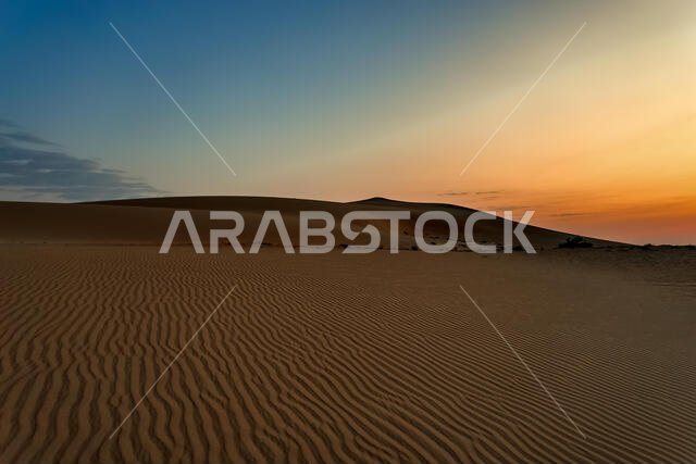 Beautiful Desert landscape view in Dammam Saudi Arabia