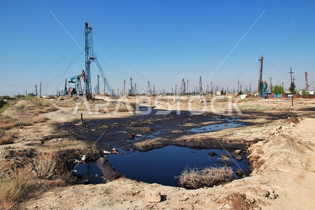 منصة النفط في أذربيجان، بحر قزوين
