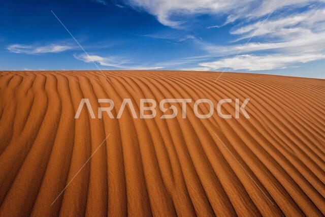 Close-up of a sand dune in the desert, Riyadh, Saudi Arabia