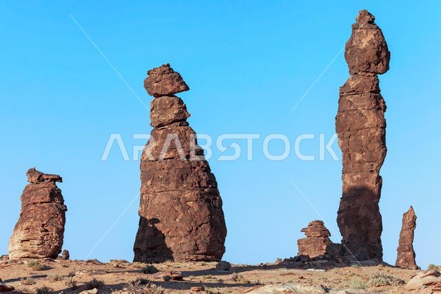 Rock formations in the desert, Riyadh, Saudi Arabia