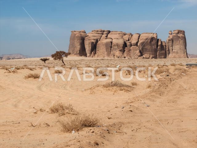 Madain Saleh, archaeological site with Nabatean tombs in Saudi Arabia (KSA)