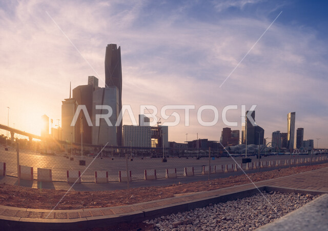A picture of the King Abdullah Financial Center (KAFED) in Riyadh, Saudi Arabia, towers and skyscrapers, famous Riyadh landmarks, architecture in Saudi Arabia, tourism in Saudi Arabia