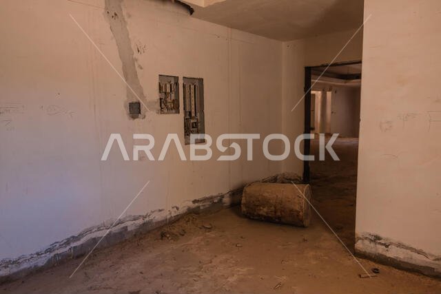 The interior of the abandoned luxury villa in Riyadh
