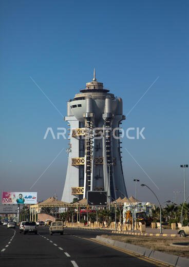 Huge futuristic water storage tank, Asir province, Khamis Mushait, Saudi Arabia