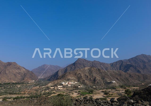 قرية في الجبال، منطقة الباحة، بلجرشي، المملكة العربية السعودية