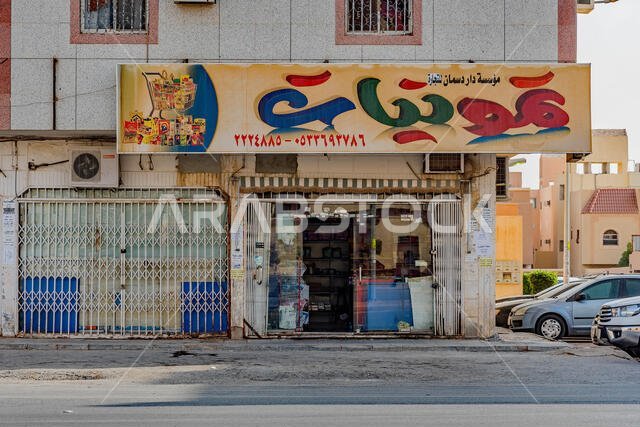 Neighbourhood corner store in Riyadh, Saudi Arabia