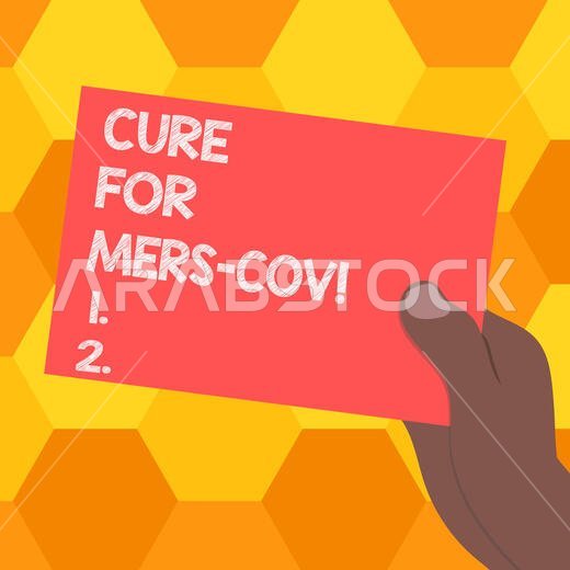 Handwriting text Cure For Mers Cov. Concept meaning viral respiratory illness that first reported Saudi Arabia Drawn Hu analysis Hand Holding Presenti