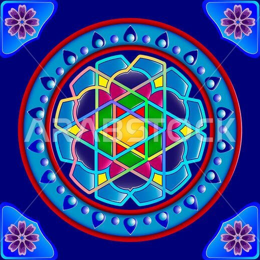 The traditional ornament of the inhabitants of the east and the Arab world, in which rich colors attract good luck and wealth.