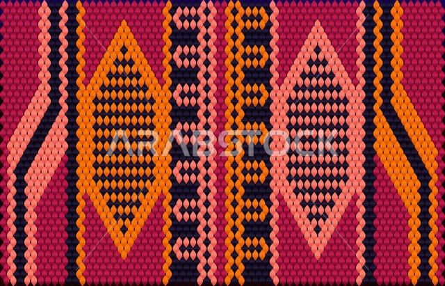 The traditional ornament of the inhabitants of the east and the Arab world, in which rich colors attract good luck and wealth.
