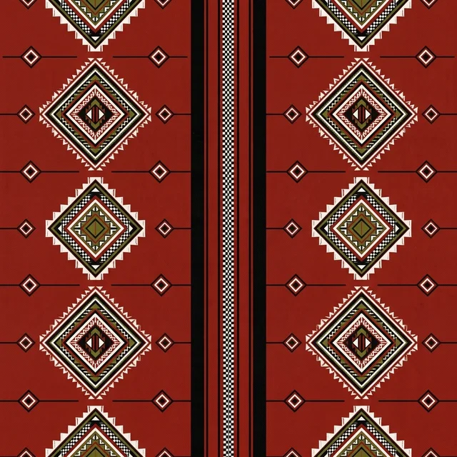نمط نسيج السدو التقليدي وتصميم الزخارف البدوية