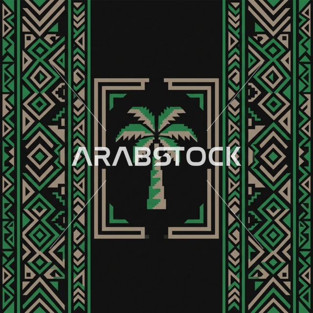 نمط هندسي قبلي لشجرة النخيل ناقلات