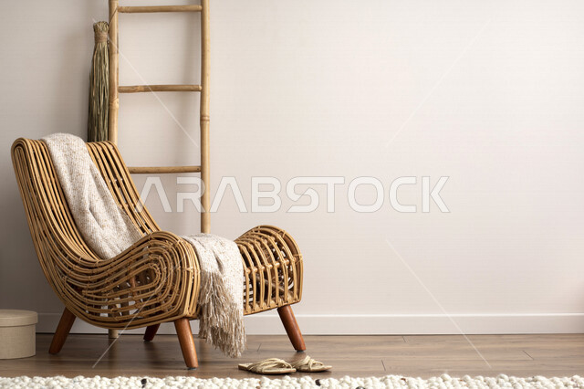 Living room with modern and attractive designs, wonderful decorations, high-end home furniture, wonderful and beautiful designs, modern wooden furniture, high-end apartments