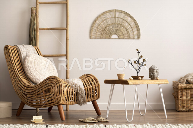 Living room with modern and attractive designs, wonderful decorations, high-end home furniture, wonderful and beautiful designs, modern wooden furniture, high-end apartments