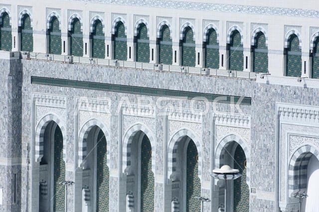 Facade of Al Haram of Al Kaaba in Mecca Saudi Arabia