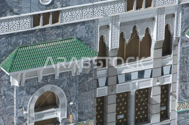 Facade of Al Haram of Al Kaaba in Mecca Saudi Arabia